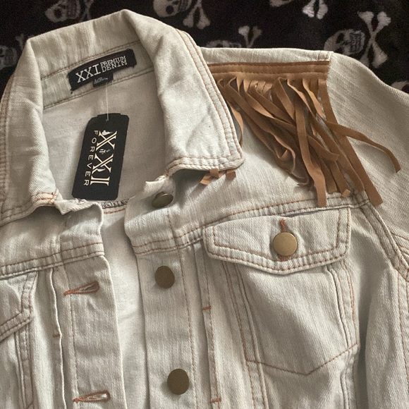 XXI Premium Denim frill jacket - Picture 3 of 5